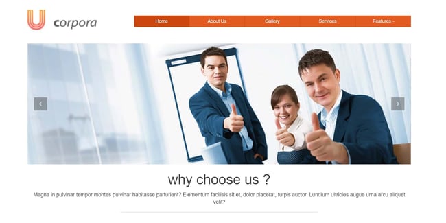 business website templates, Ucorpora